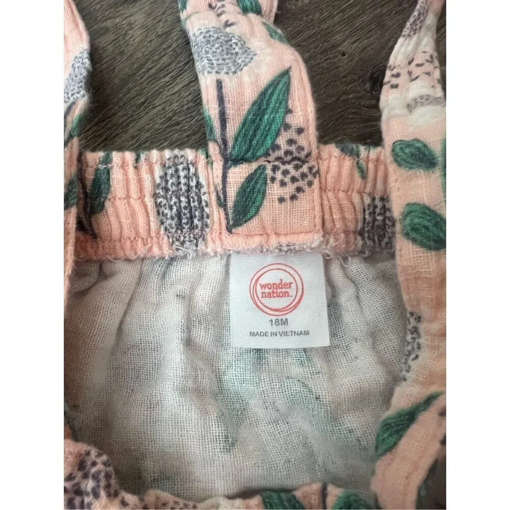Wonder Nation Baby Girl Pinafore Dress size 18 months